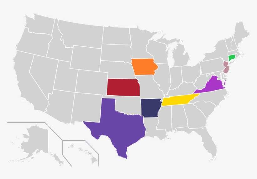 Presidential Candidate Home State Locator Map, 1996 - 2017 Us Senate Map, transparent png download