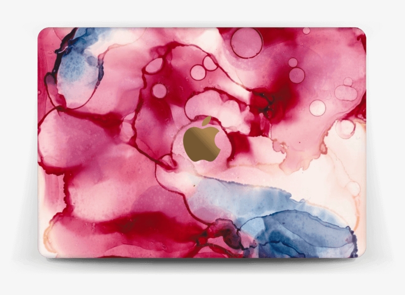 Pink Color Splash Skin Macbook 12” - Watercolor Paint, transparent png download