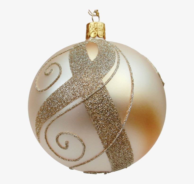 Glass Bauble With Goldglitter, 10 Cm - Christbaumkugeln Käthe Wohlfahrt, transparent png download