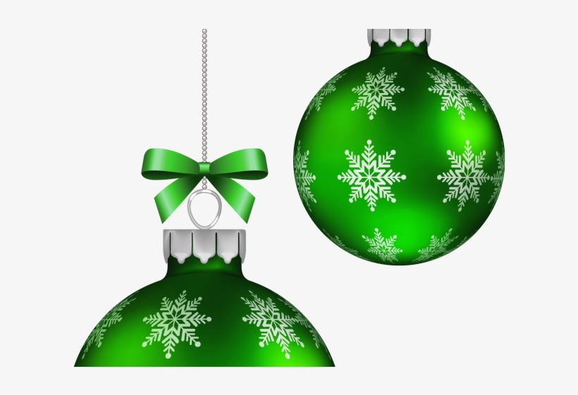 Christmas Ball Clipart Silver - Green Christmas Tree Ball, transparent png download