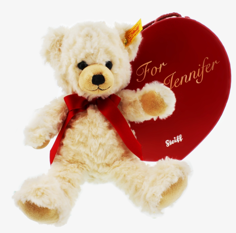 Steiff Teddy In Heart Box - Osito De Peluche Png, transparent png download