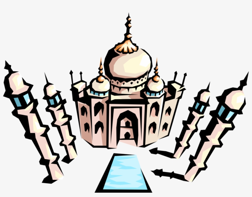 Vector Illustration Of Taj Mahal Marble Mausoleum On - Freestyle Football, transparent png download