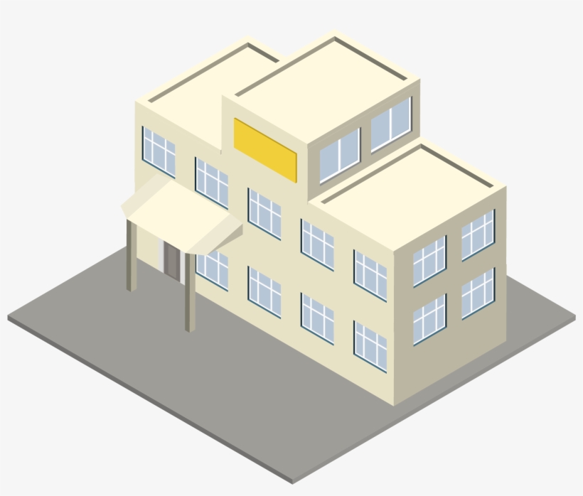 5d White High Rise Architectural Scene Ai Vector 2 - Architecture, transparent png download