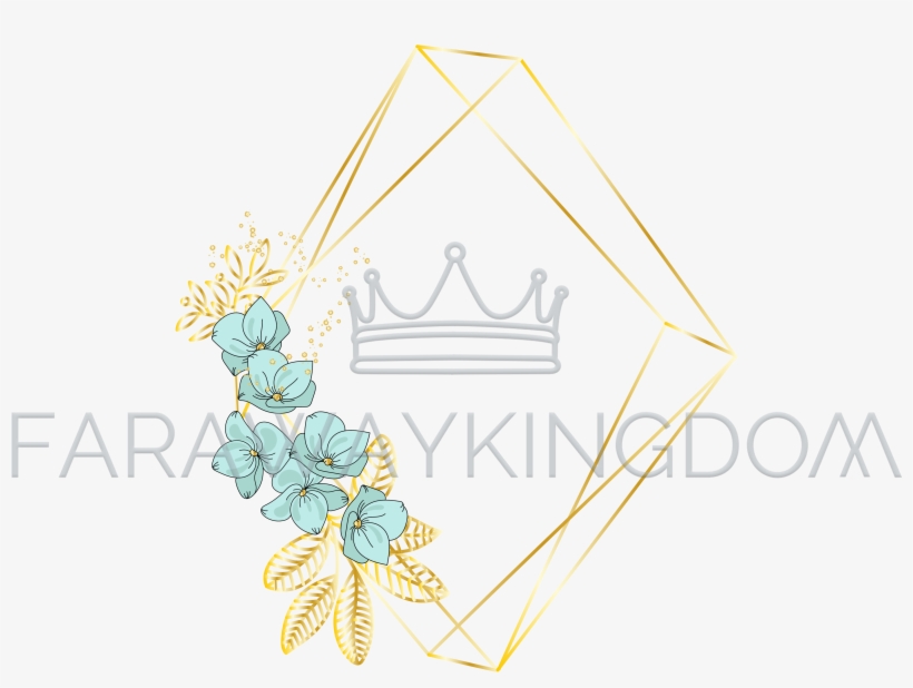Geometric Flowers Wedding Golden Vector Illustration - Illustration, transparent png download