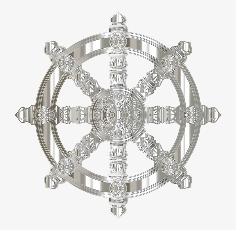 Ornate, Decorative, Dharma, Wheel, Buddhism, Buddha - Clip Art Dharmachakra, transparent png download
