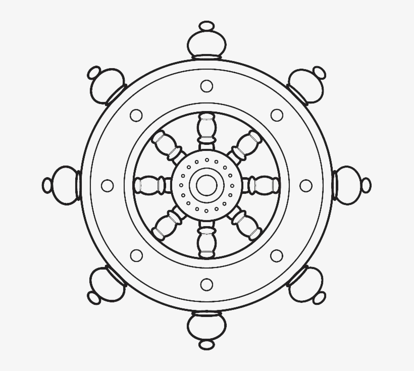 Buddhist Symbol To Colour, transparent png download