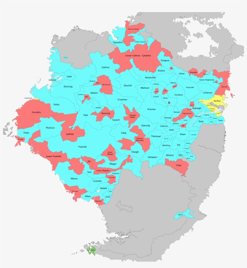 Faeland Valania Ríocht Fíl Admin Divisions - Atlas, transparent png download