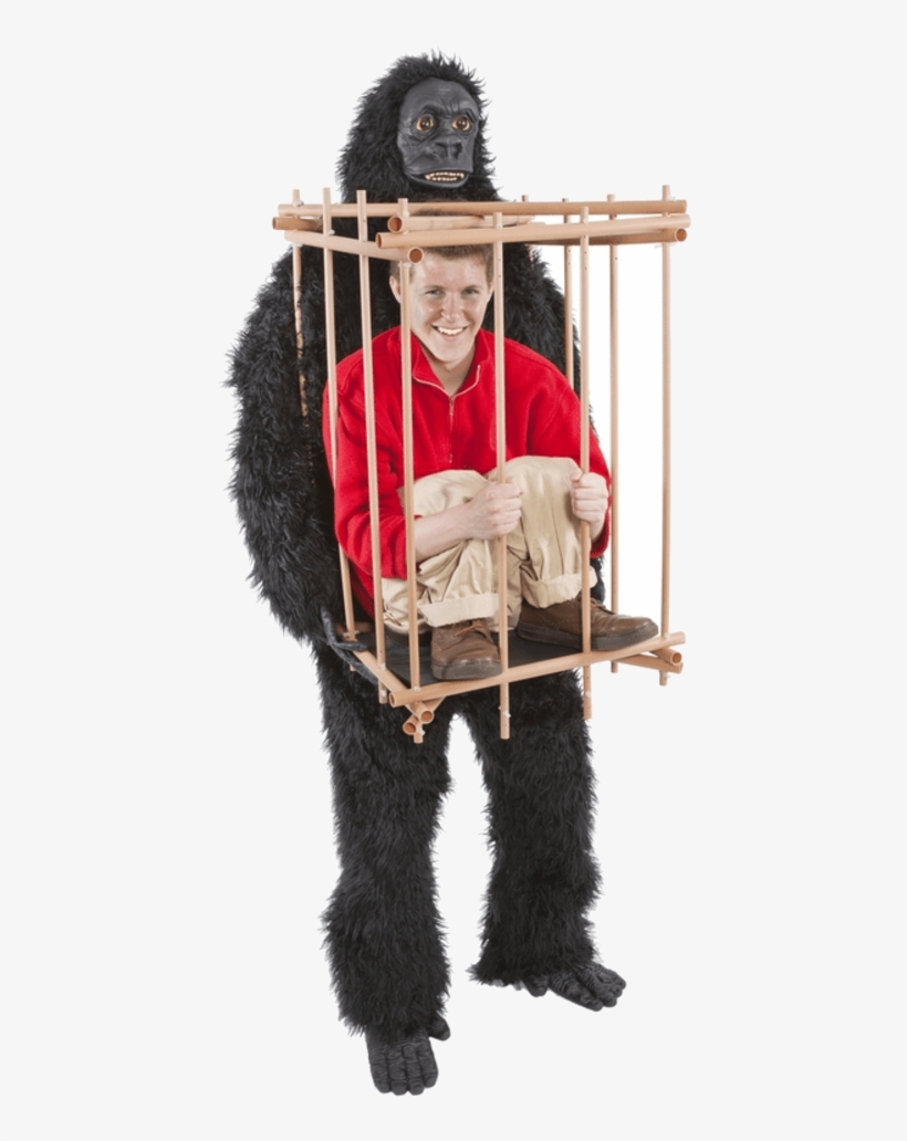 Gorilla & Cage Costume - Gorilla Cage Costume, transparent png download