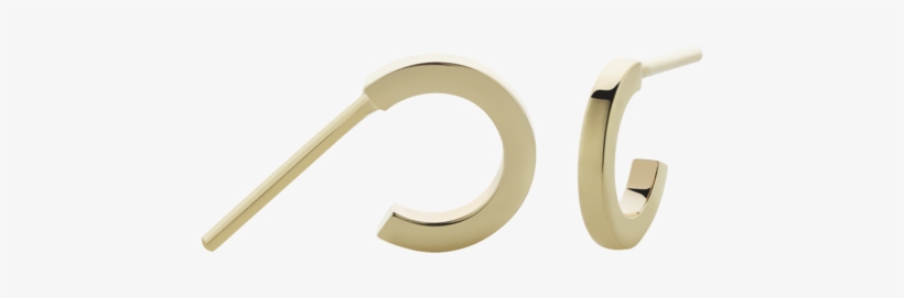 Box Hoop Earrings Plain Small - Earrings, transparent png download