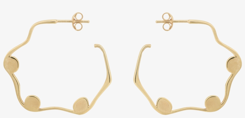 Ivy Hoop Earring Silver Goldplated, transparent png download