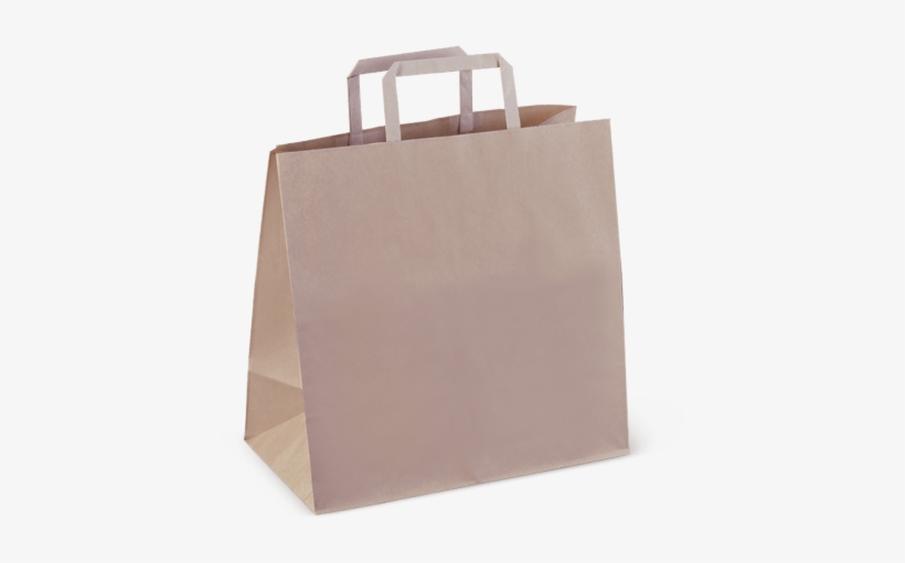 Flat Fold Paper Handle Carry Bags - Tote Bag, transparent png download