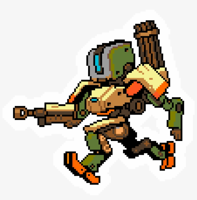1200 X 1200 5 - Overwatch Bastion Pixel Spray, transparent png download