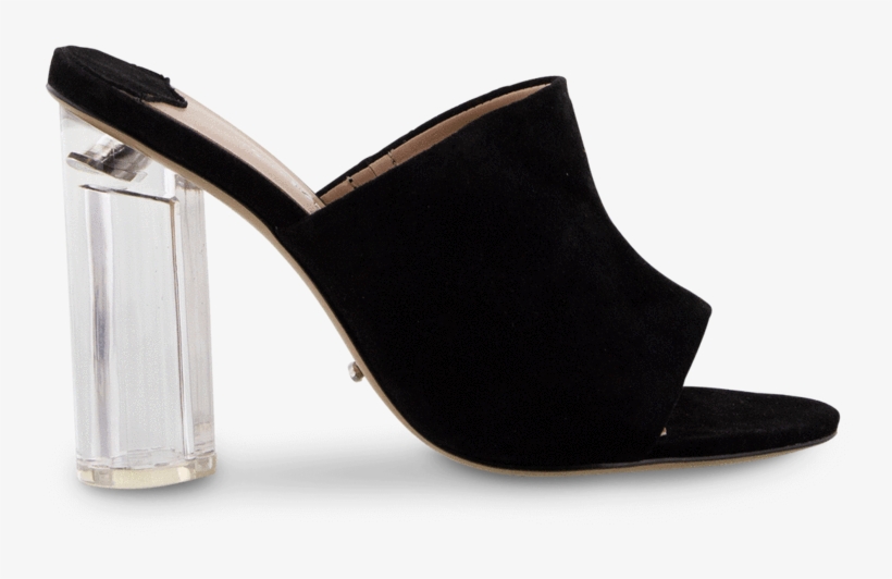 Takoda Black Kid Suede Heels - High Heels, transparent png download