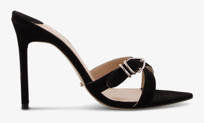 Mikki Black Kid Suede Default - High Heels, transparent png download