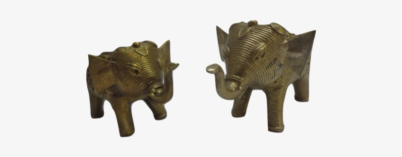 Handmade Brass Metal Elephant Design Indian Dhokra - Statue, transparent png download