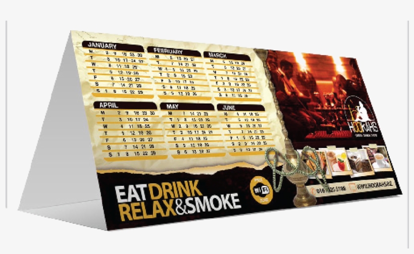 Table Tent Calendar - Wallet, transparent png download