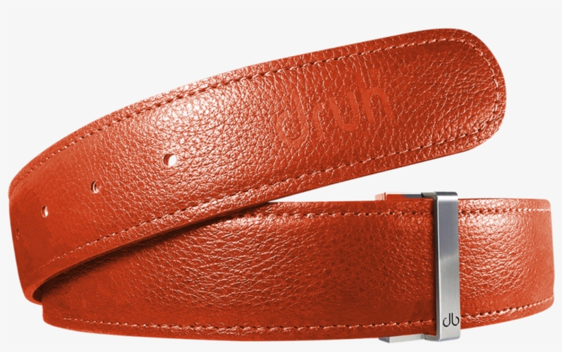 Orange Full Grain Texture Leather Belt, transparent png download