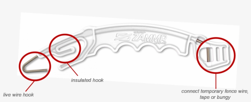 Features A Live Wire Hook And An Insulated Hook - Knife, transparent png download