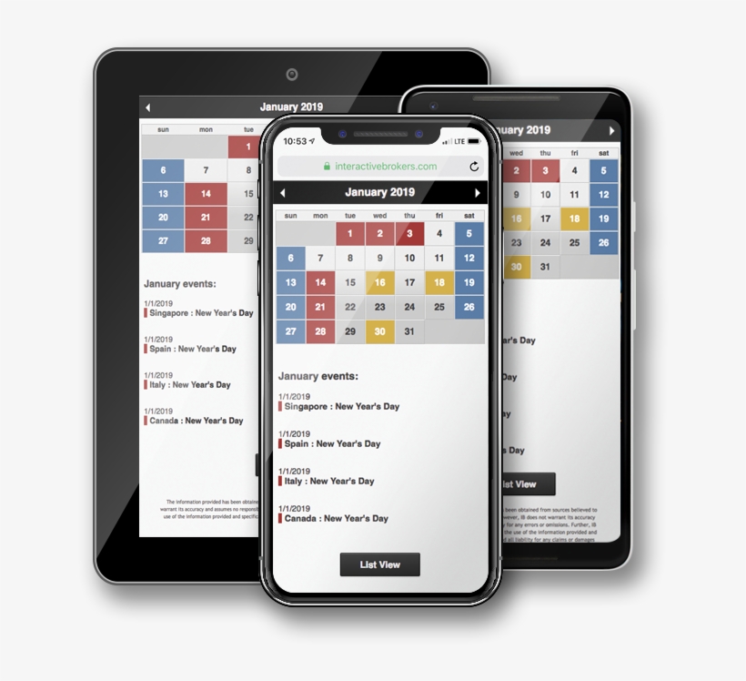 Trading Calendar - Tablet Computer, transparent png download