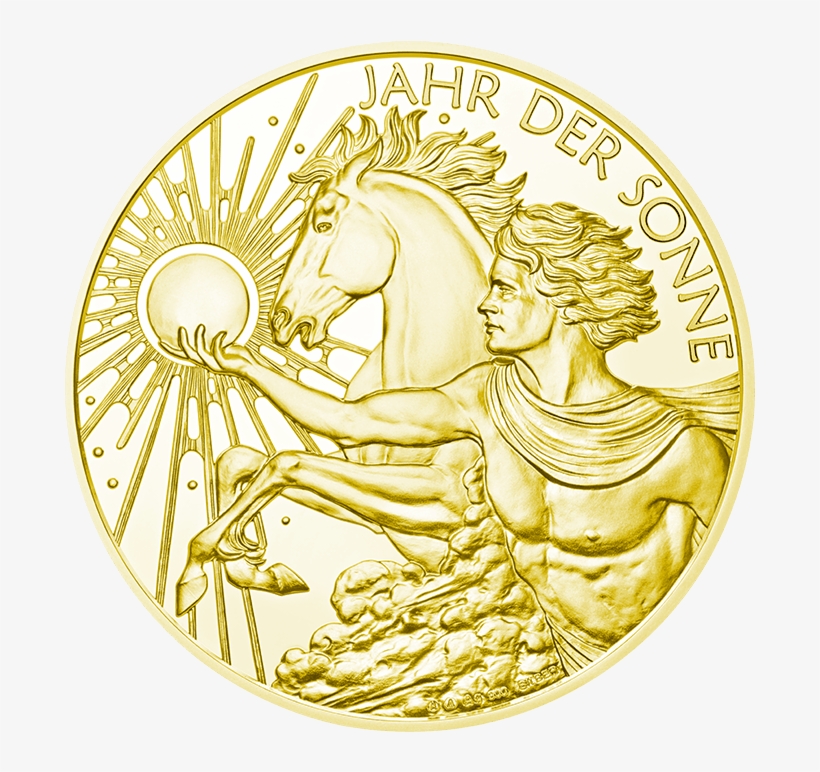 Calendar Medal In Gold-plated Silver - Coin, transparent png download