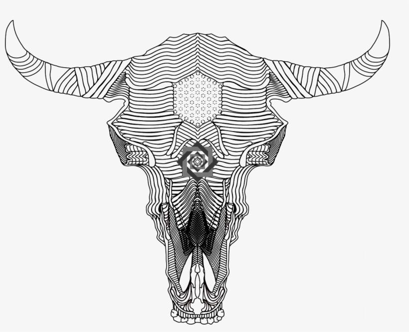 Tumblr Nksxmutggb Shvo Pretty Bull Skull Tumblr Png - Sketch, transparent png download