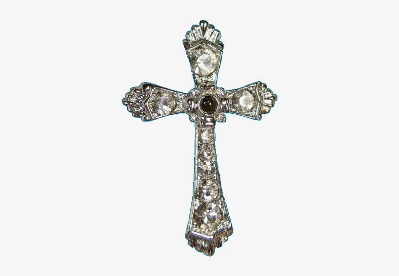 Silver Grey Cross Catholic Religion Polyvore Moodboard - Cross, transparent png download