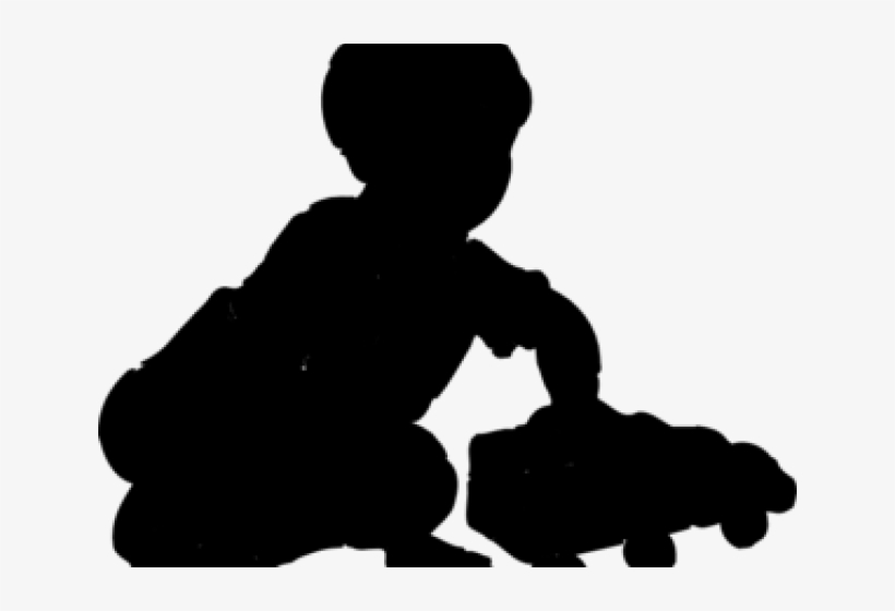 Child Playing Silhouette Clipart, transparent png download