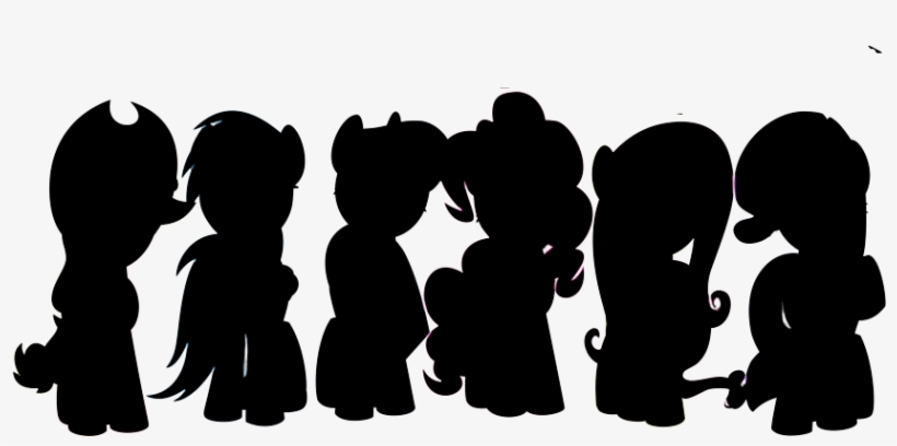 Img 1030958 1 Manesixsilloette Zps6c36d837 - My Little Pony Silhouette, transparent png download