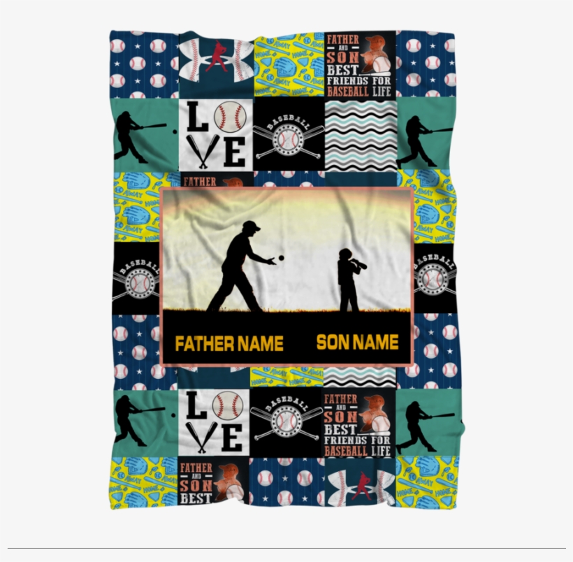 Father And Son ﻿premium Sublimation Adult Blanket - Patchwork, transparent png download