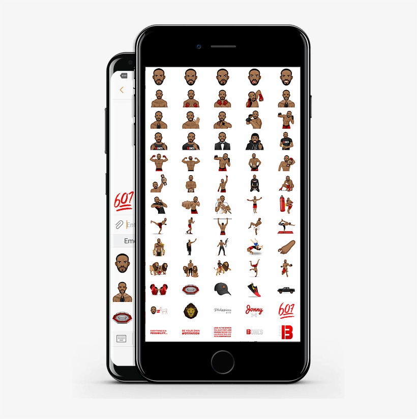 Appmoji Launches Jon Jones Bonesmoji Emojis App For - Iphone, transparent png download
