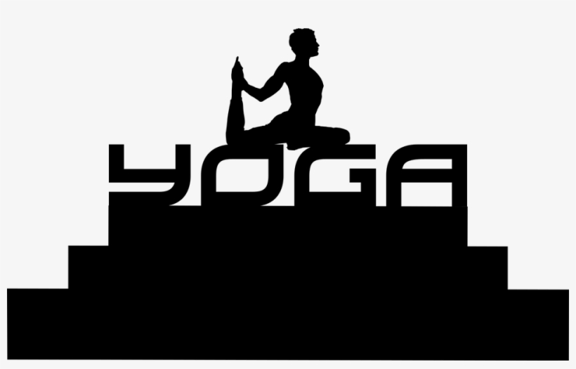 Silhouette, Yoga, Man, Design, Isolated, Young, Gym - Yoga, transparent png download