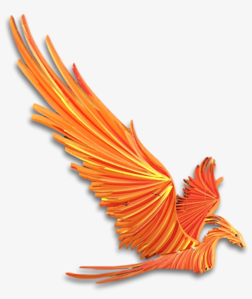 Orange Phoenix Flying Mobile - Illustration, transparent png download