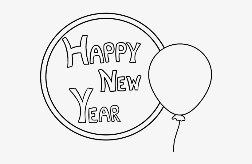 How To Draw Happy New Year - New Year Pictures To Draw, transparent png download