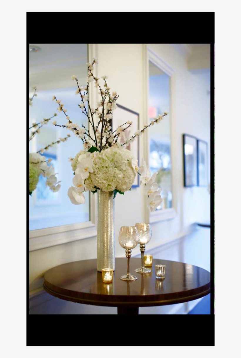 White Hydrangea & White Phalaenopsis Orchids, transparent png download
