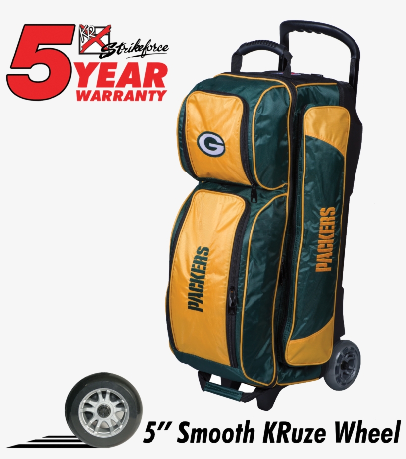 Kr Strikeforce Nfl Green Bay Packers 3 Ball Roller - Green Motiv 3 Ball Bowling Bags, transparent png download