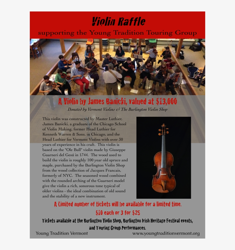 Violin Raffle - Violin, transparent png download