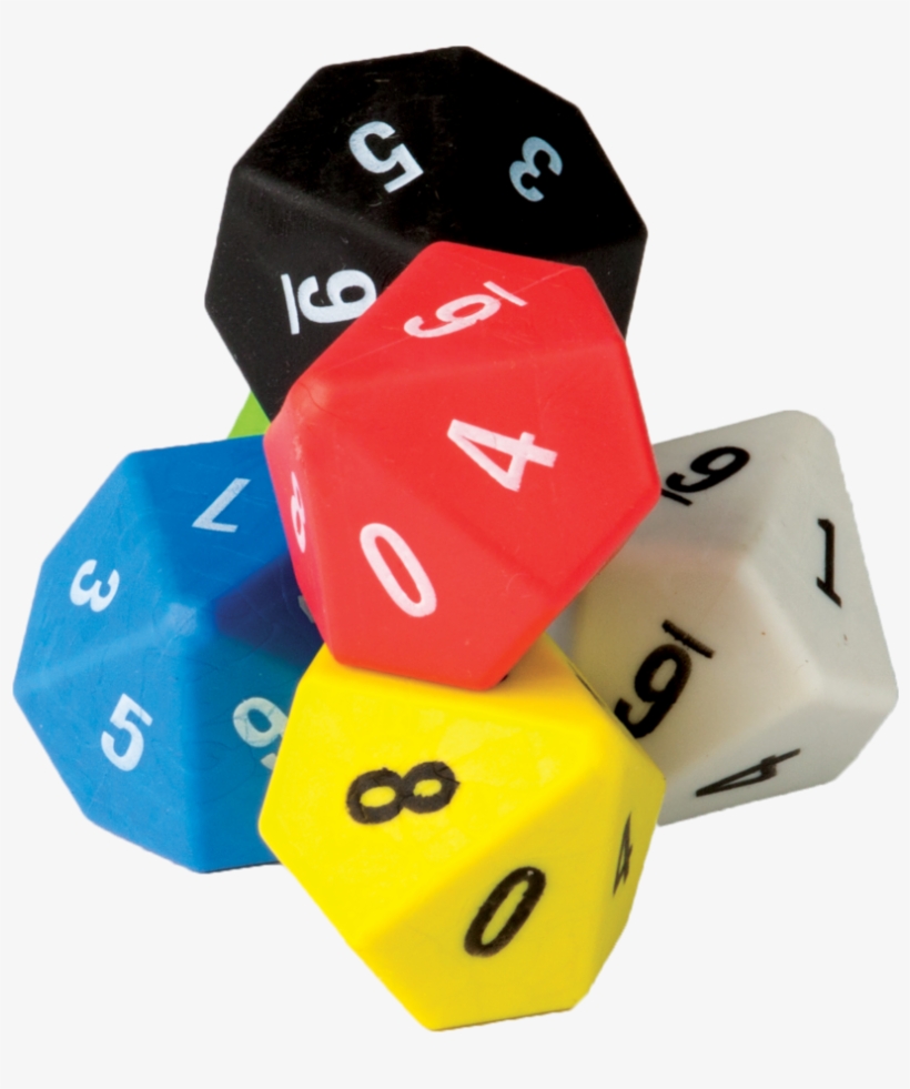 Tcr20805 10 Sided Dice 6-pack Image - Dice, transparent png download