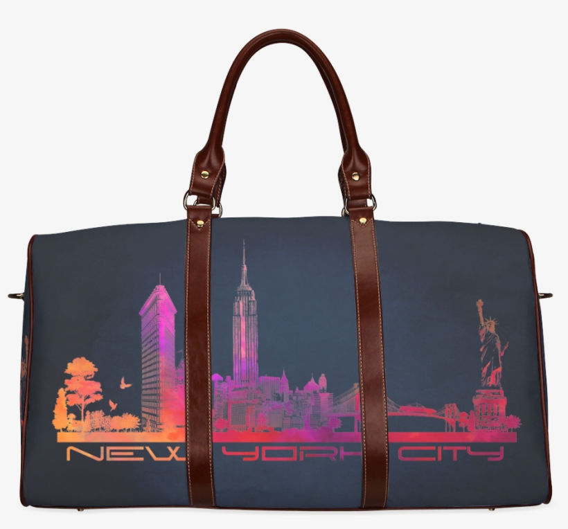 New York City Skyline 4 Waterproof Travel Bag/large - Duffel Bag, transparent png download