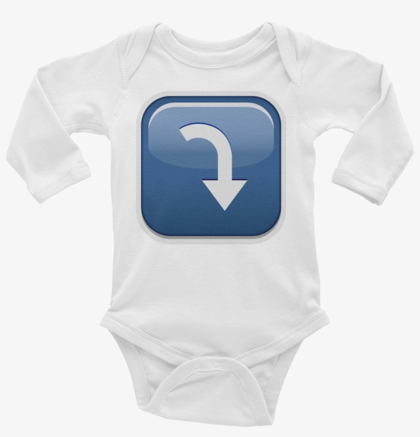 Emoji Baby Long Sleeve One Piece - Number, transparent png download