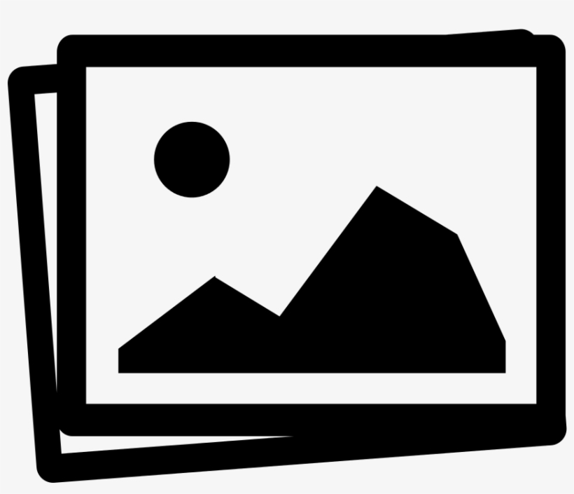 Black Gallery Icon - Sign, transparent png download