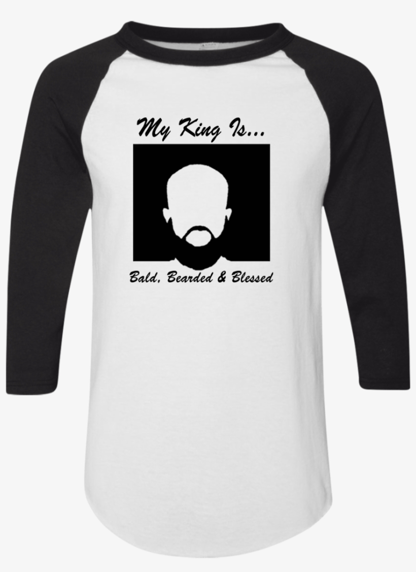 Queen Black And White Raglan With Black Logo - Long-sleeved T-shirt, transparent png download