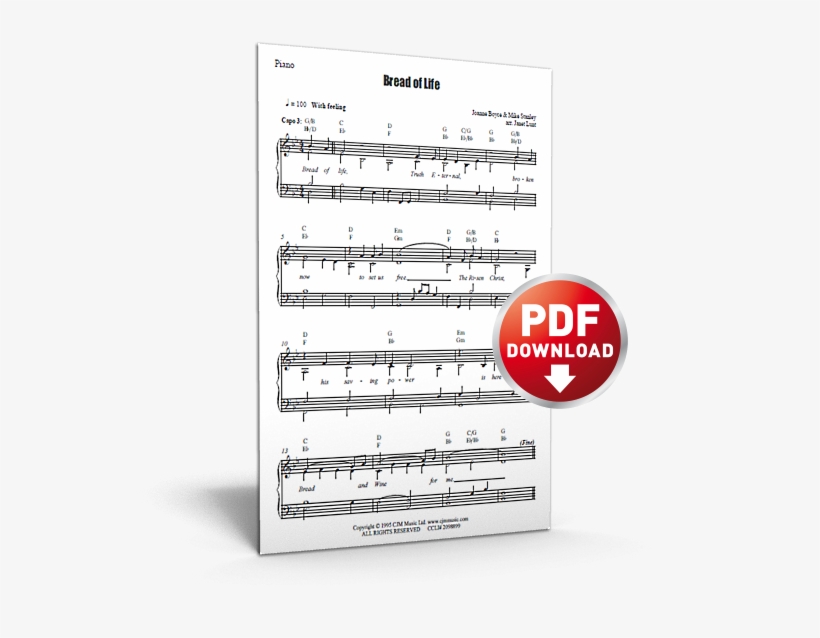 Bread Of Life - Bread Of Life Bobby Fisher Sheet Music, transparent png download