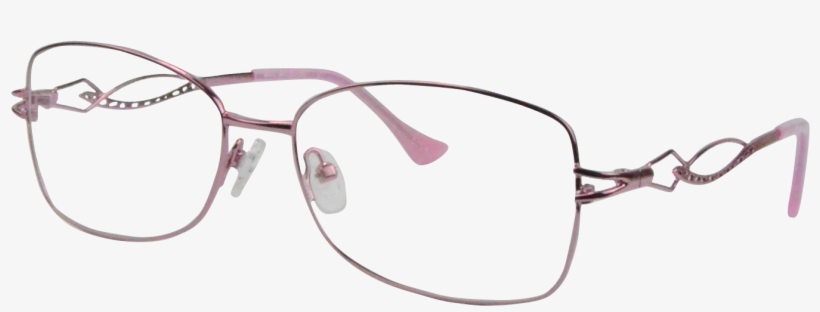 B2267 Pink Womens Eyeglasses - Silver, transparent png download