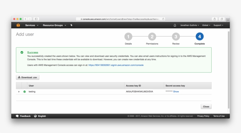 Click The “create Access Key” Button, And Record The - Gov Uk Design, transparent png download