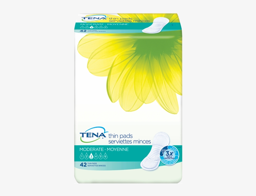 Tena Moderate Thin Pads Regular - Tena Lady, transparent png download