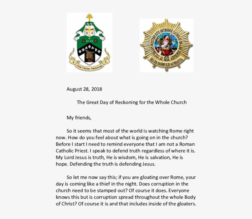 The Great Day Of Reckoning For The Whole Church - Crest, transparent png download