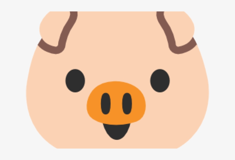 Pig Face Clipart - Pig Emoji Android, transparent png download