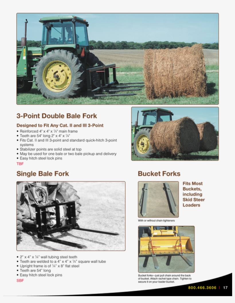 Bale & Pallet Forks - Tractor, transparent png download