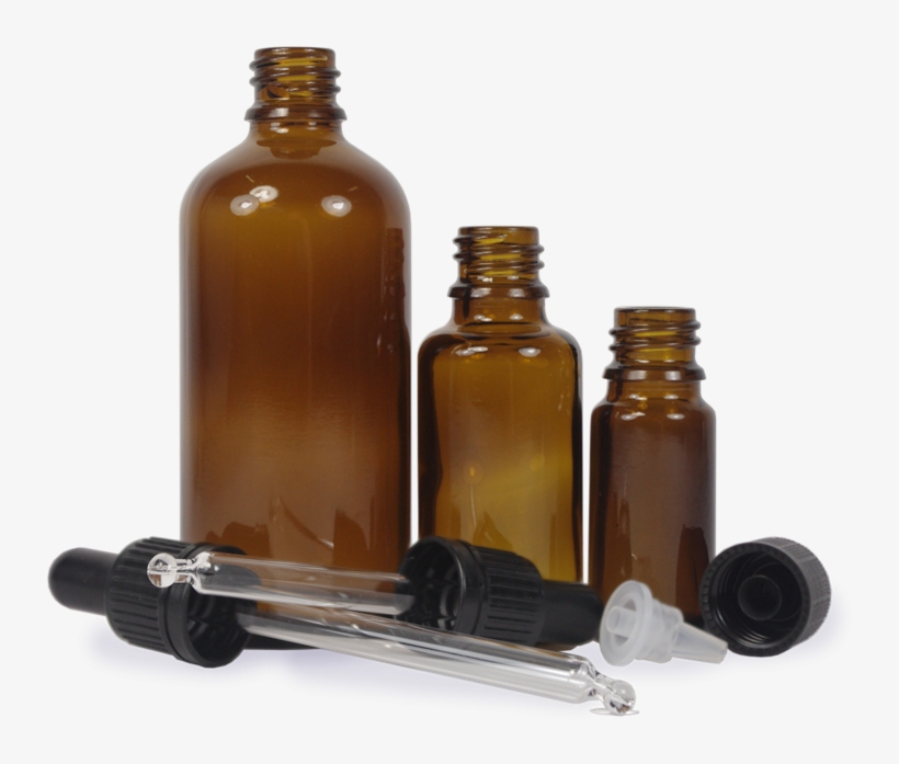 Amber Glass Plm Bottle - Glass Bottle, transparent png download