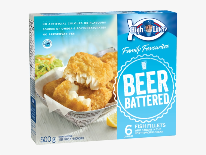 Family Favourites Beer Battered Fish Fillets - High Liner English Style Fish And Chips, transparent png download